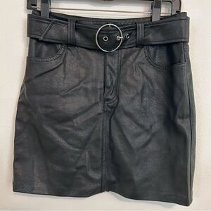 Bershka - faux leather skirt